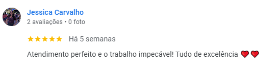 Avaliação real Google — Isabella Rodrigues 5 estrelas Studio Isabel Moura