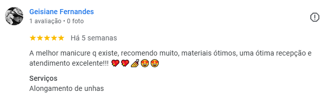 Avaliação real Google — Mércia Fernandes 5 estrelas Studio Isabel Moura