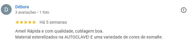 Avaliação real Google — Jessica Carvalho 5 estrelas Studio Isabel Moura